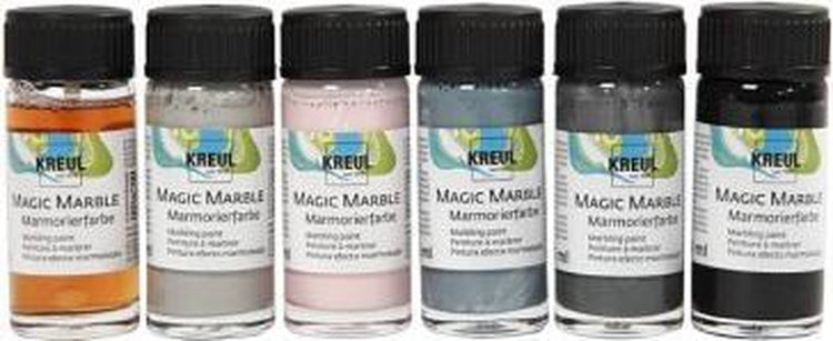 Creativ Company en marbre peinture pastel couleurs, 6x20 ml
