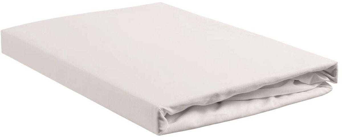 Ambiante - bambou-coton - drap-housse à sommier tapissier - 160x200 cm - blanc