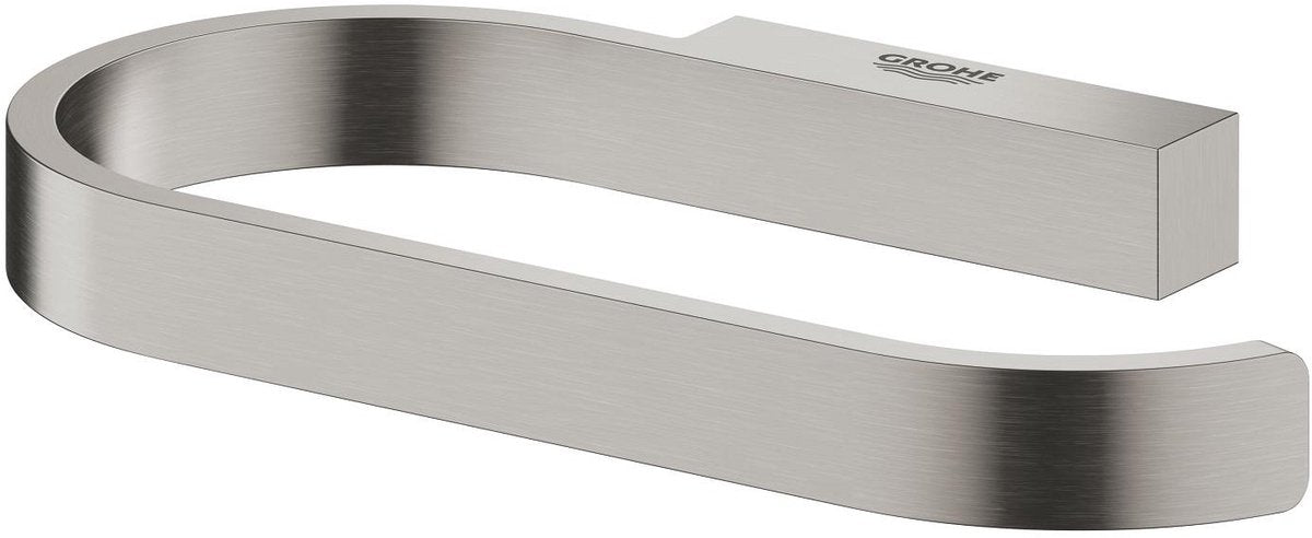 Porte-rouleau de papier toilette Grohe Selection - sans couvercle - supersteel (aspect inox)