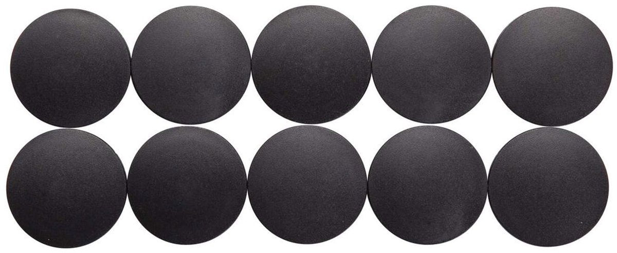 Aimant Maul rond 10 pièces 2,5 kg plastique ferrite bruchsicher erodiert lackiert ø 3,8 x 1,55 cm noir