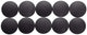 Aimant Maul rond 10 pièces 2,5 kg plastique ferrite bruchsicher erodiert lackiert ø 3,8 x 1,55 cm noir
