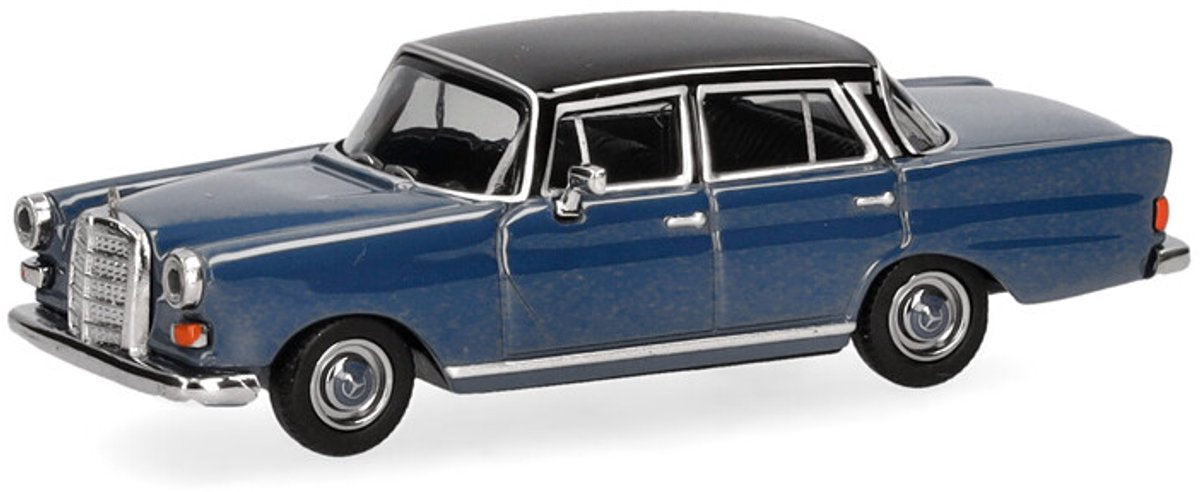 Herpa Mercedes Benz 200 heckflosse, bleu noir métallisé