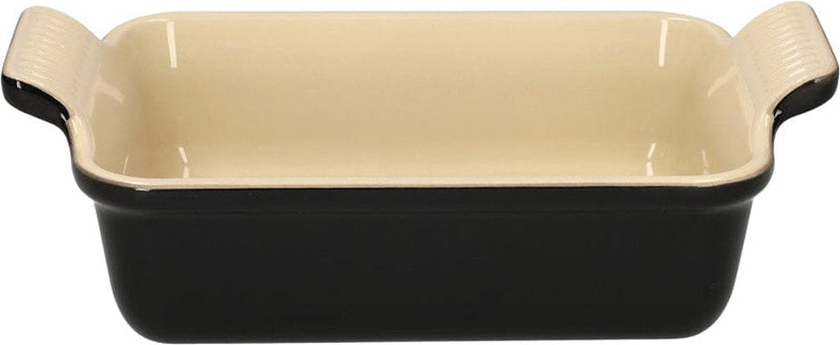 Plat allant au four Le Creuset 19 cm - 1,1 l - faïence - noir ébène - rectangle