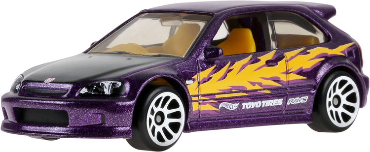 Hot Wheels 1 64 jkx57 '99 Honda Civic (ek9) wrx, violet * rois compacts * gdg44-977q