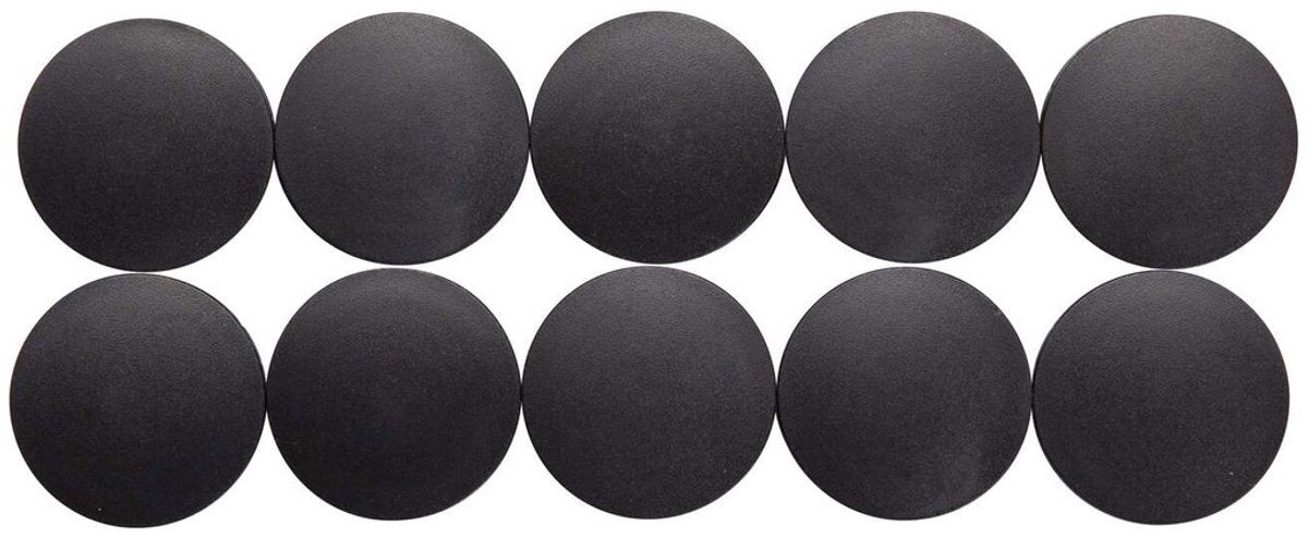 Aimant Maul rond 10 pièces 2,5 kg plastique ferrite bruchsicher erodiert lackiert ø 3,8 x 1,55 cm noir