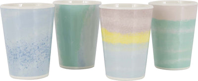 Bo-camp - pastel - tasse - barfleur - mélamine - 4 pièces