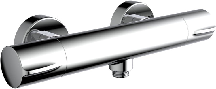 Plieger voda - thermostat de douche avec inverseur, raccords et bec pivotant - centre à centre 15cm - chrome