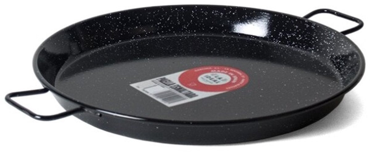 Poêle à paella Garcima 34 cm inox cire d'abeille noir
