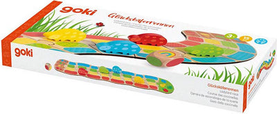 Goki en bois jeu d’enfant de dés de course de coccinelle