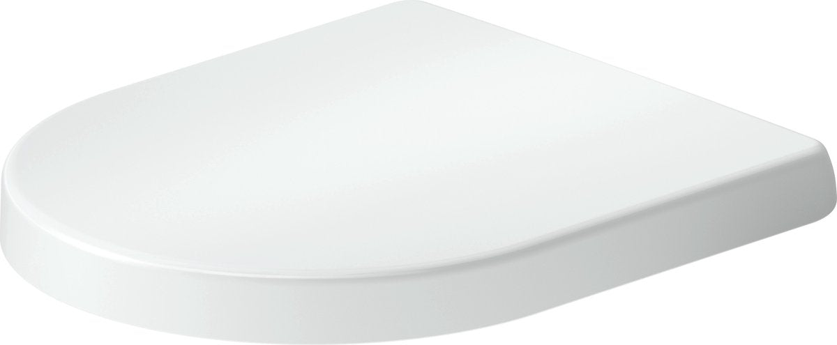 Abattant WC Duravit univavo en forme de D – fermeture amortie – dégagement rapide – urée duroplast – charnières en acier inoxydable – blanc brillant