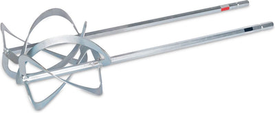 Kreator krt050011 bétonnière double agitateur - hex 13 - mélangeur de peinture - 2x d120mm