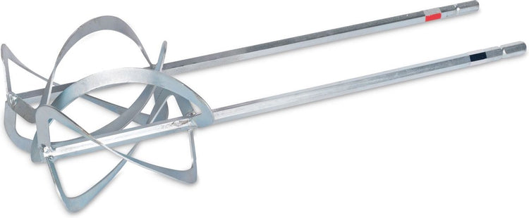 Kreator krt050011 bétonnière double agitateur - hex 13 - mélangeur de peinture - 2x d120mm