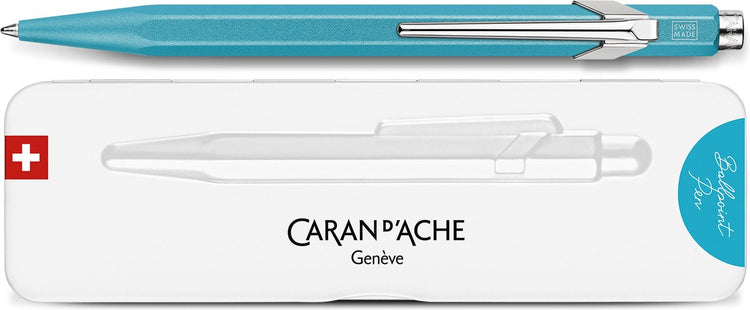 Stylo bille Caran d'ache colormat-x turquoise