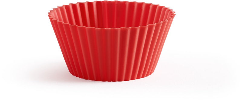 Moule à muffins Lékué ø 7 cm - lot de 12 - silicone - rouge