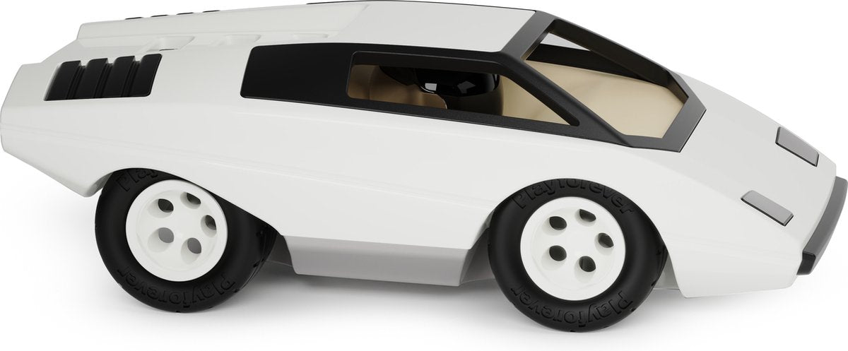 Playforever - petite voiture - ovni colomba - blanc