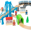 Small Foot Wooden Train Ensemble avec pont, 60dlg.