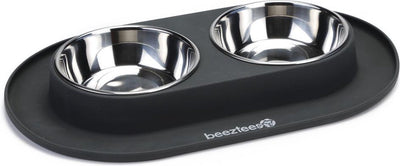 Beeztees - service de table pour chien - silicone - anthracite - 40x24x4,5 cm