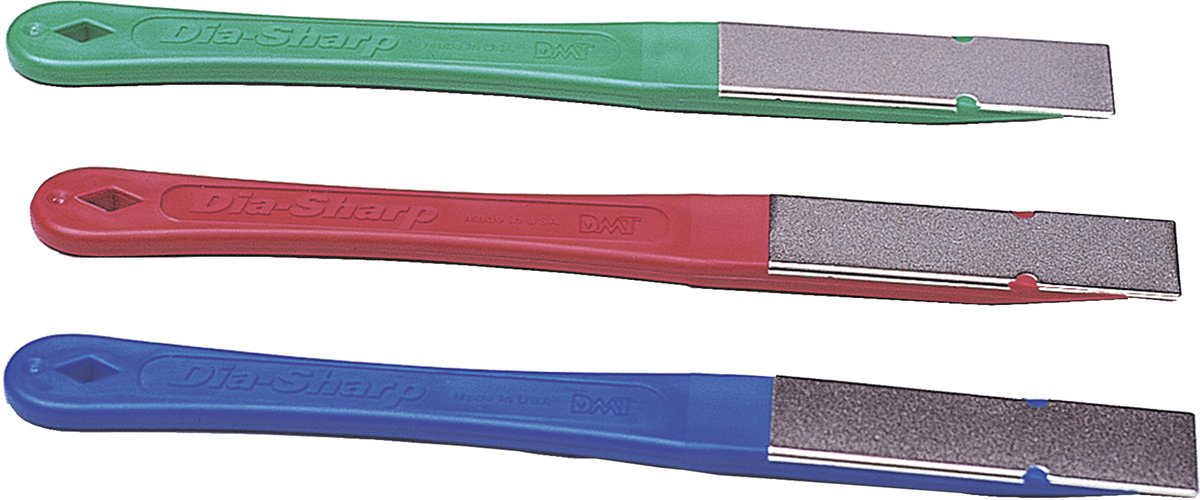 Diamant d'affûtage de couteaux DMT - lot de 3 pièces - grain extra fin, fin et grossier - ac-d2k