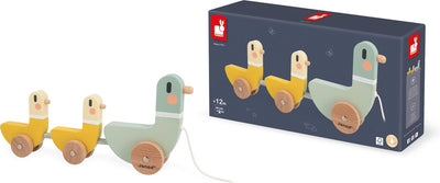 Janod - sweet cocoon - figurine à tirer en bois - canards