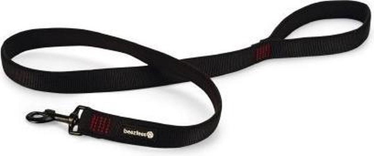 Beeztees parinca premium - laisse pour chien - noir - 180 cm x 25 mm