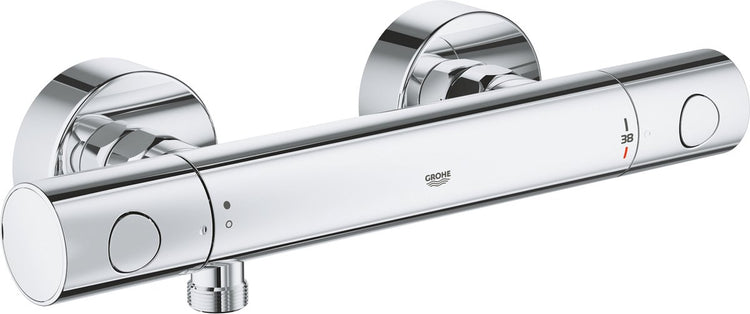 Robinet de douche thermostatique Grohe Precision Get - 15 cm - économie d'eau - raccords inclus - chrome