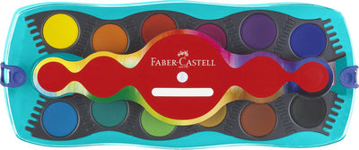 Faber-castell aquarelle - connecteur boîte - 12 couleurs + 1 tube blanc - fc-125003
