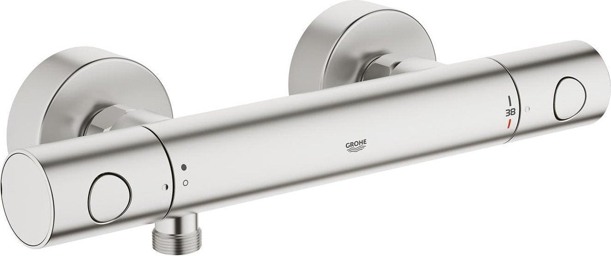 Robinet de douche thermostatique Grohe grohtherm 1000 cosmopolitan m - 15 cm - supersteel (acier inoxydable)
