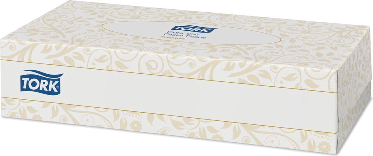 Mouchoirs Tork extra doux 2 épaisseurs blanc f1 premium 1 boîte