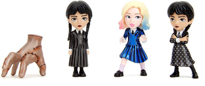 Jada mercredi figurines nano métalliques mini figurines moulées sous pression pack de 4 vague 1 4 cm