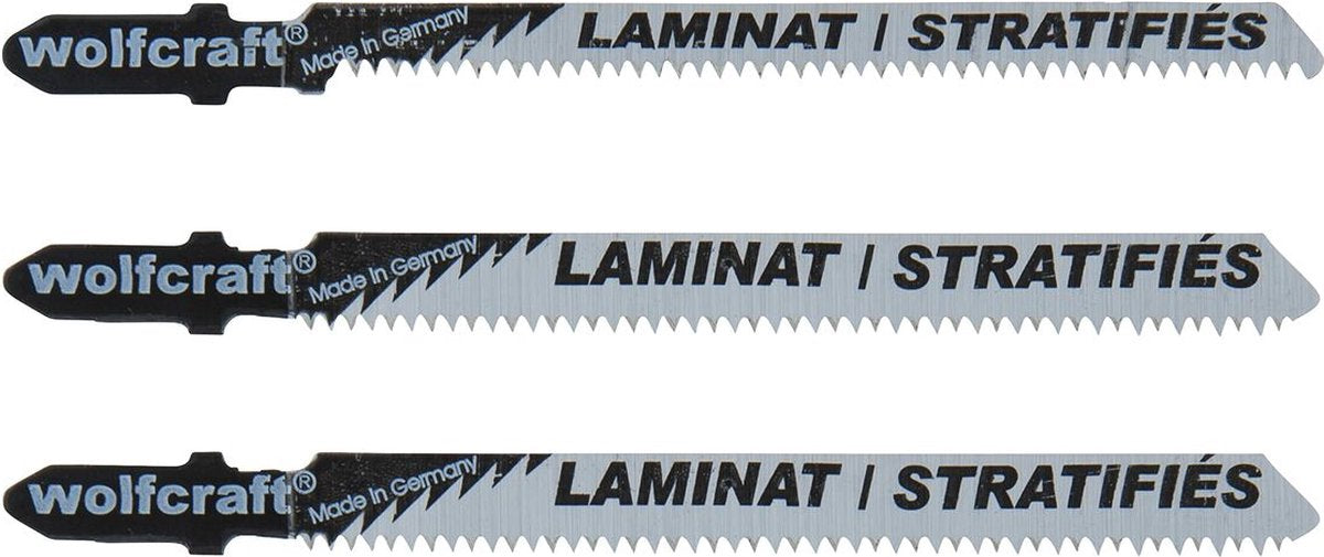 Wolfcraft - lames de scie sauteuse - 3 pièces - tige en T - scies sauteuses - 2379000
