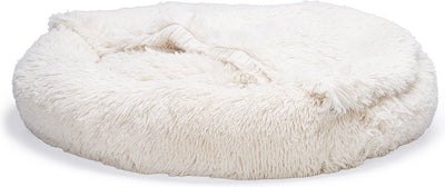 Beeztees yala - lit pour chien - peluche - beige - dia. 80 cm