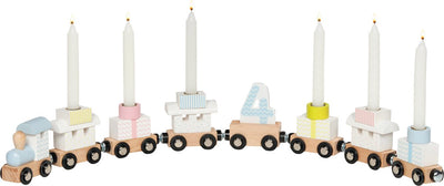 Train d'anniversaire en bois Goki, 10dlg.