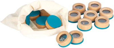 Jeu de mémoire d'écoute en bois de petit pied sensoriel