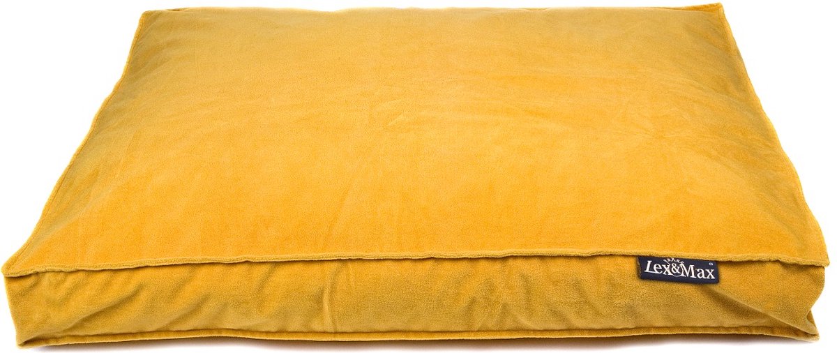Lex max royal velours - lit coffre – jaune miel – 90x65cm