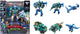 Héros quantiques dinoster dinoster - héros quantiques - figurines robots 6 en 1 - méga robots transformables - 28cm - aile stego blast