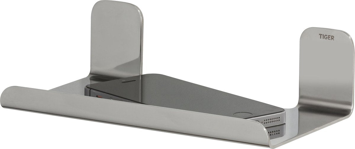 Col Tigre - étagère 18 cm - sans perçage - inox poli
