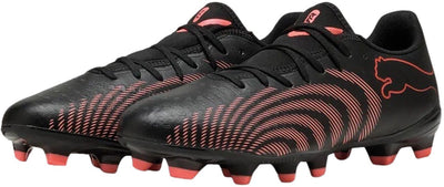 Puma future 9 play fg ag chaussures de sport unisexes - noir-rouge brillant-gris fort
