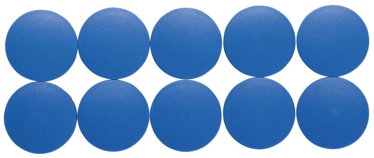 Aimant Maul rond 10 pièces 2,5 kg plastique ferrite bruchsicher erodiert lackiert ø 3,8 x 1,55 cm bleu