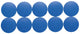 Aimant Maul rond 10 pièces 2,5 kg plastique ferrite bruchsicher erodiert lackiert ø 3,8 x 1,55 cm bleu