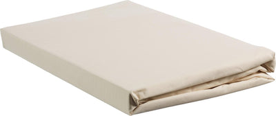 Maison de literie - percale ; coton - surmatelas fendu - drap-housse - 140x200 cm - naturel