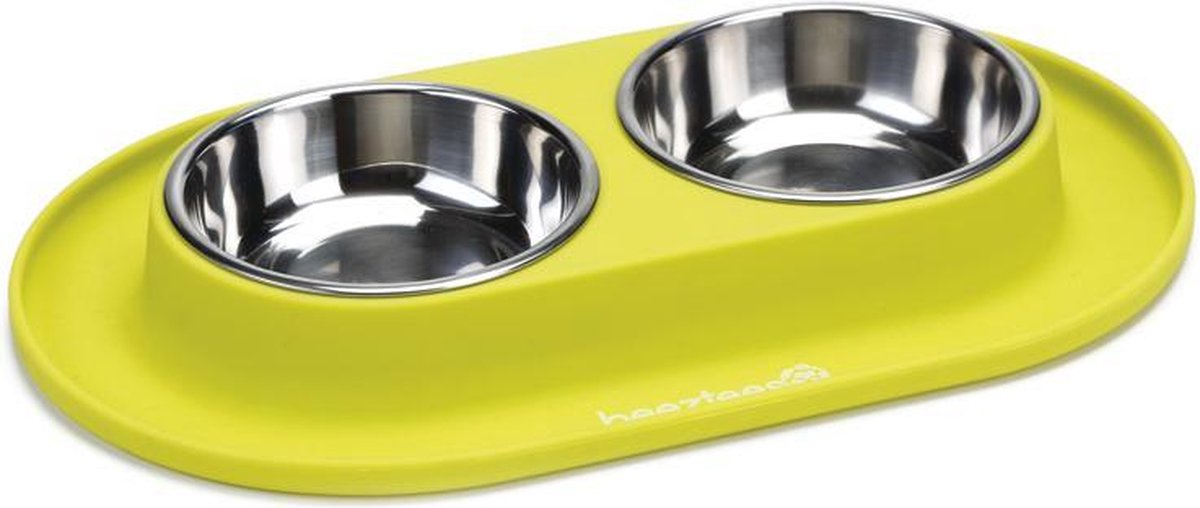 Beeztees - service de table pour chien - silicone - vert - 31x19x3,5 cm