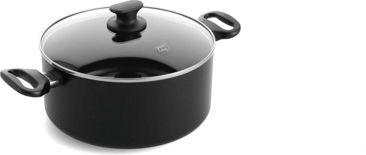 Greenchef prime poêle à induction céramique avec couvercle 24 cm - 4,9 l - sans PFA - poêle à induction - passe au lave-vaisselle - passe au four jusqu'à 160°c - revêtement antiadhésif céramique - aluminium recyclé - noir