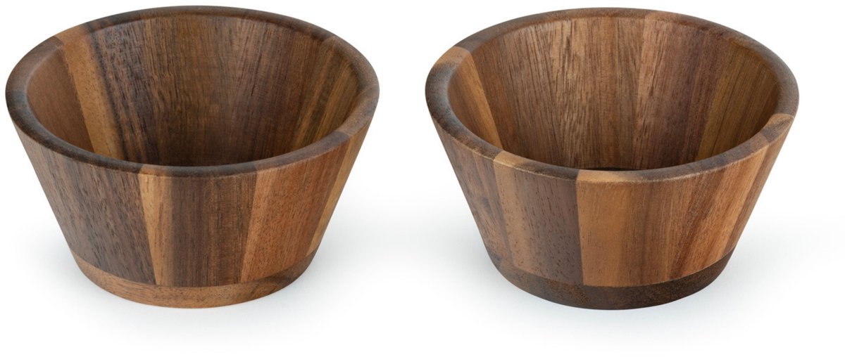 Léopold Vienne - plats à boissons oviedo acacia - lot de 2 pièces