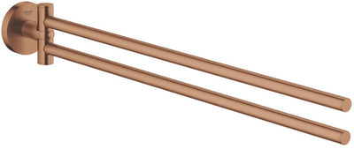 Porte-serviettes Grohe Start – rotatif – 439 mm – montage mural – métal – brossé chaud coucher de soleil