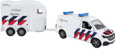 Kids globe vw transporter police avec remorque à cheval cheval liberté