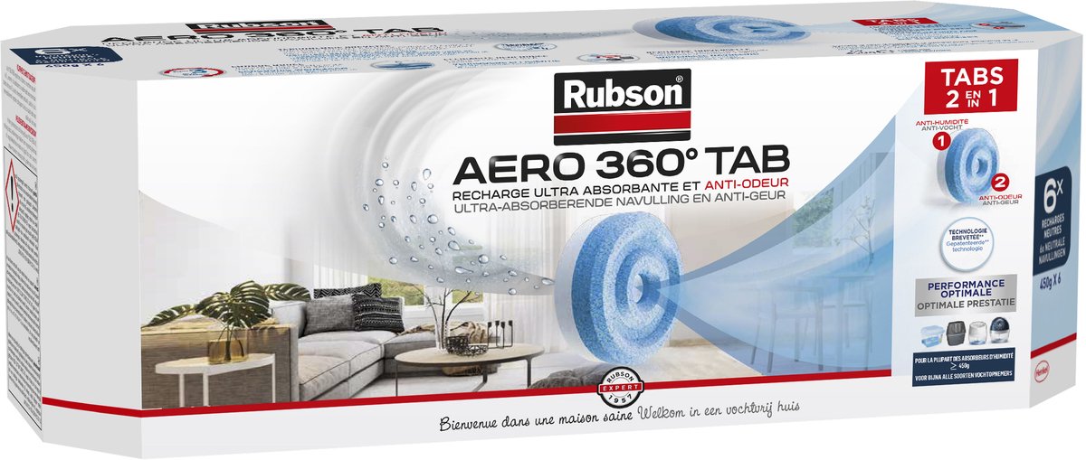 Rubson 1006731 - frotter l'humidité aero360 6xref | 1 pièce