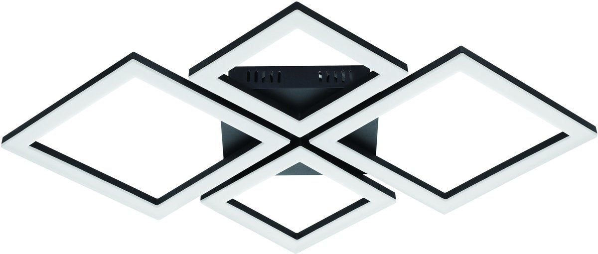 Plafonnier intelligent Eglo connect.z paranday-z - 47 cm - noir et blanc - lumière blanche orientable - dimmable - zigbee