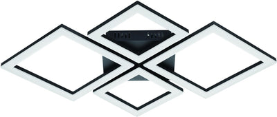 Plafonnier intelligent Eglo connect.z paranday-z - 47 cm - noir et blanc - lumière blanche orientable - dimmable - zigbee