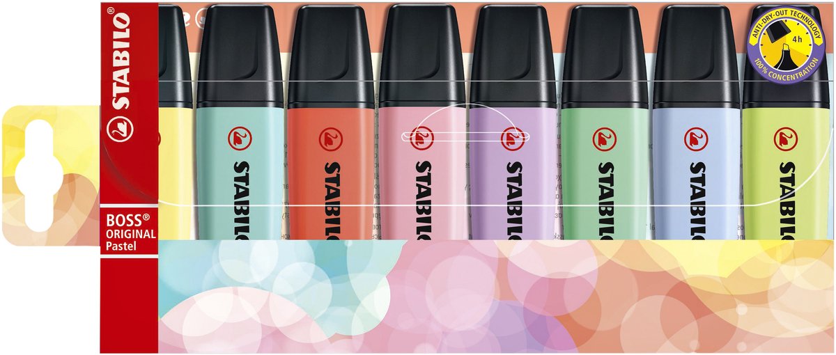 Stabilo Boss Original Pastel Marqueurs, 8e.