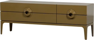 Meuble TV Woood merge - bois d'eucalyptus - jaune miel - 57x160x44